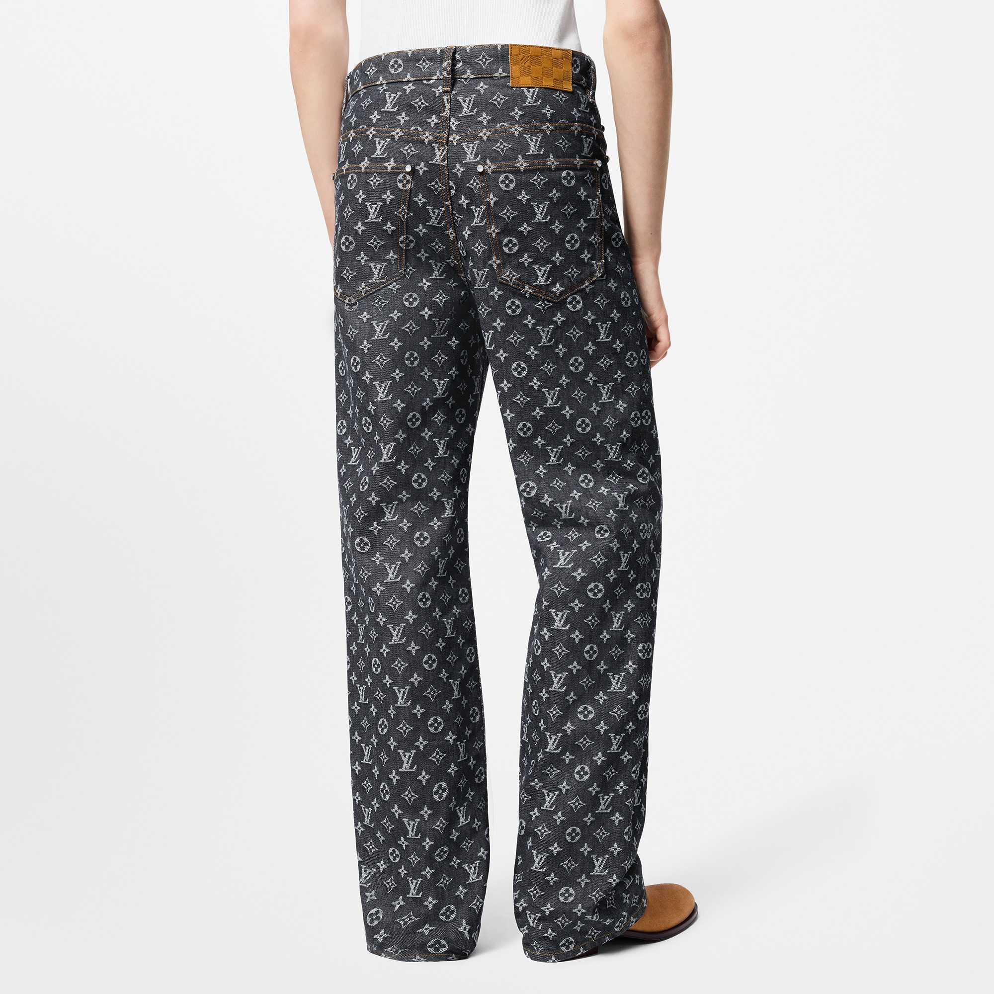 Monogram Jacquard Denim Skate Pants - Ready-to-Wear 1AFX32 | LOUIS